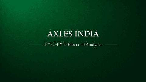 AXLES INDIA LIMITED FINANCIAL RESULTS ANALYSIS (FY22–FY25)