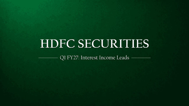 HDFC Securities Q1 FY27: Interest Income Overtakes Broking