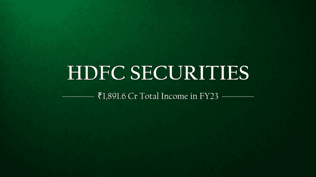 HDFC Securities Limited clocked a total income of Rs. 1,891.6 crore